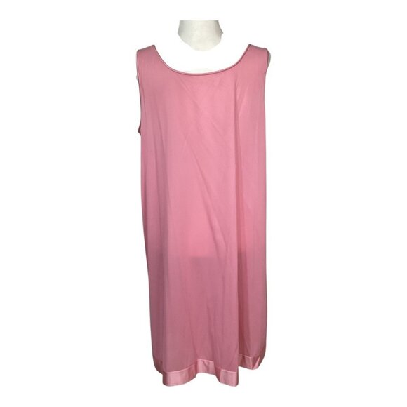 Vintage Vanity Fair Pink Nylon Nightgown‎ Slip Dress Size Large - Picture 2 of 8